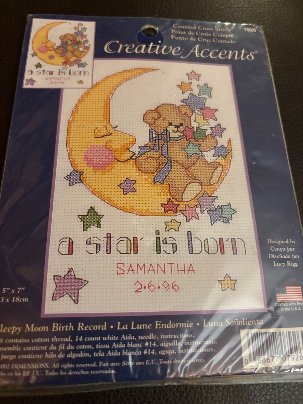 Creative Accents counted cross stitch kit titled "A Star is Born"